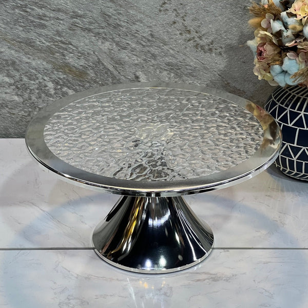 Silver Colour Round  Stand  Size 30CM - Premium  from Alam Al Awane - Just AED115.00! Shop now at alamalawane