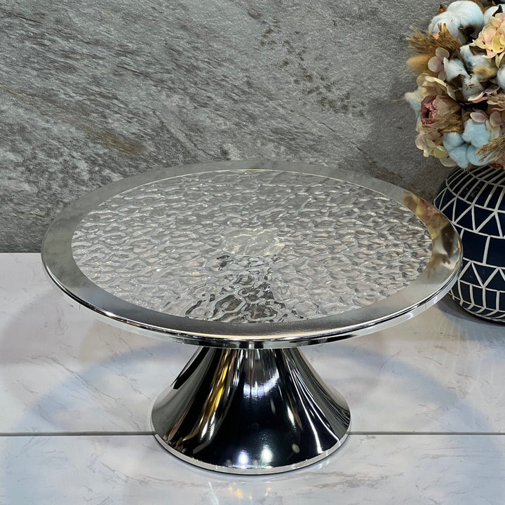 Silver Colour Round  Stand  Size 35CM - Premium  from Alam Al Awane - Just AED129.00! Shop now at alamalawane