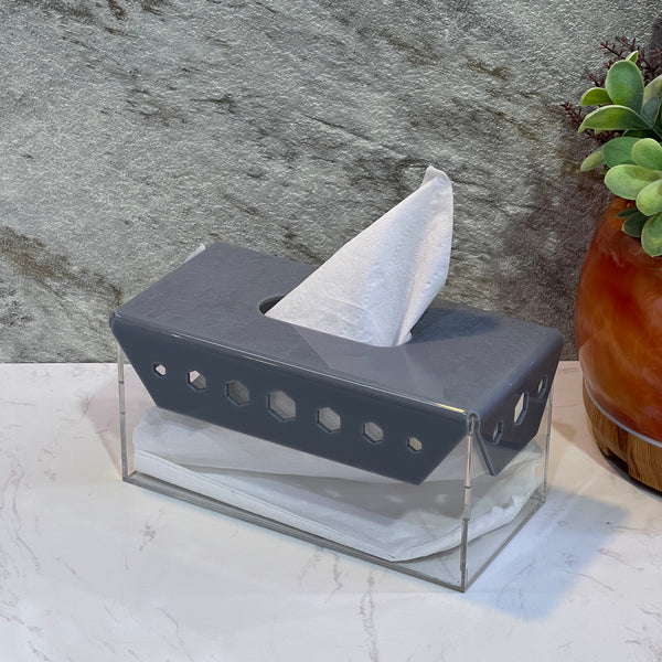 Acrylic Tissue Box Gray - Premium tissue box from Alam Al Awane - Just AED49! Shop now at alamalawane