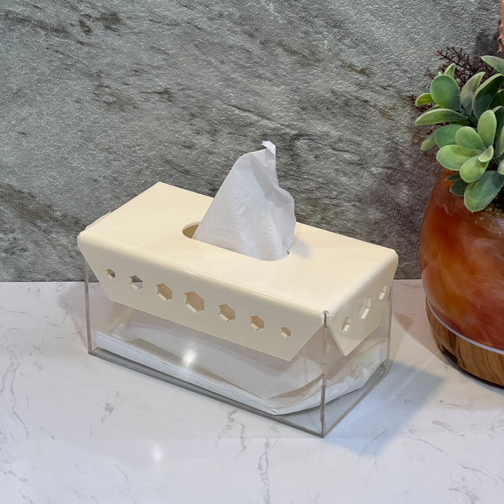 Acrylic Tissue Box Beige - Premium tissue box from Alam Al Awane - Just AED49! Shop now at alamalawane