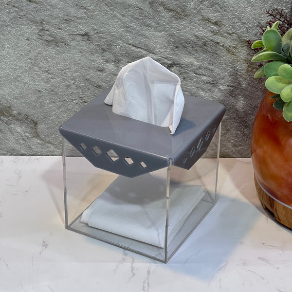 Acrylic Tissue Box Gray - Premium tissue box from Alam Al Awane - Just AED49! Shop now at alamalawane