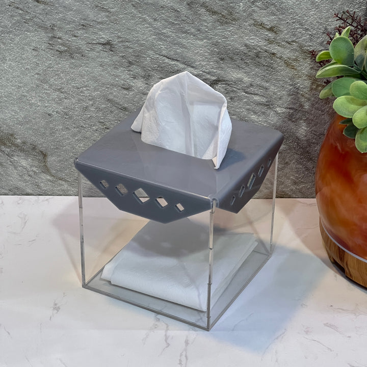 Acrylic Tissue Box Gray - Premium tissue box from Alam Al Awane - Just AED49! Shop now at alamalawane