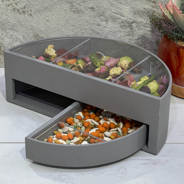 Leather Box For Candy And Nuts Set of Gray - Premium Dessert Toppings from Alam Al Awane - Just AED260.00! Shop now at alamalawane