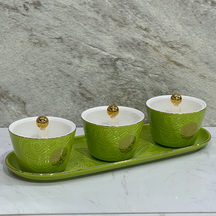 Sweet Bowl Set Zuare Green - Premium Sweet bowls from Alam Al Awane - Just AED84! Shop now at alamalawane