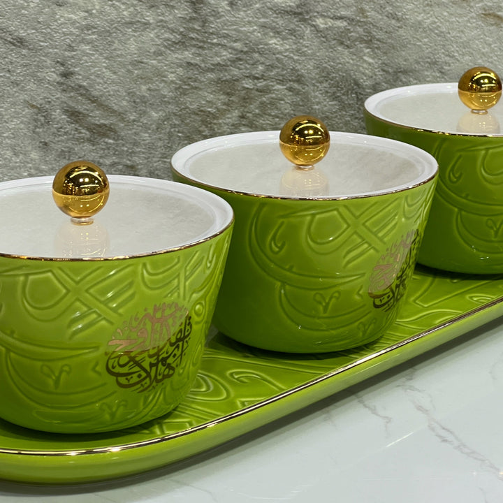 Sweet Bowl Set Zuare Green - Premium Sweet bowls from Alam Al Awane - Just AED84! Shop now at alamalawane