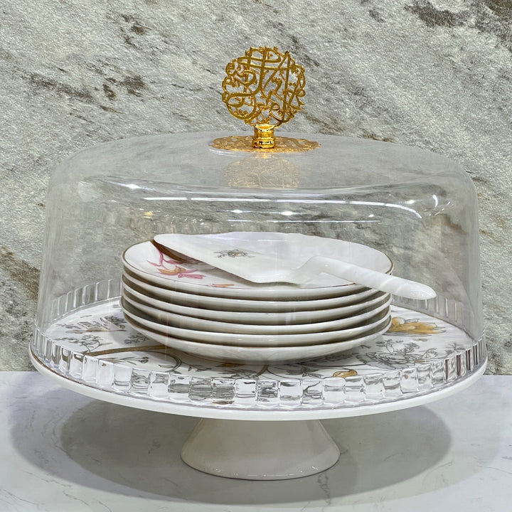 Cake Stand Flower Al Habbai - Premium Cake Servers from Alam Al Awane - Just AED190.00! Shop now at alamalawane