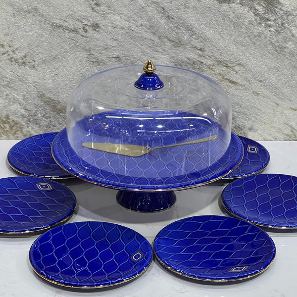 Cake Stand With 6pcs Plate - Premium Cake Servers from Alam Al Awane - Just AED220.00! Shop now at alamalawane