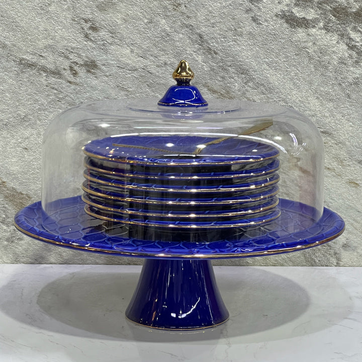 Cake Stand With 6pcs Plate - Premium Cake Servers from Alam Al Awane - Just AED220.00! Shop now at alamalawane