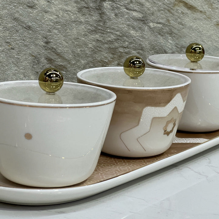 Sweet Bowl Set Mosaique Beige - Premium Sweet bowls from Alam Al Awane - Just AED84! Shop now at alamalawane