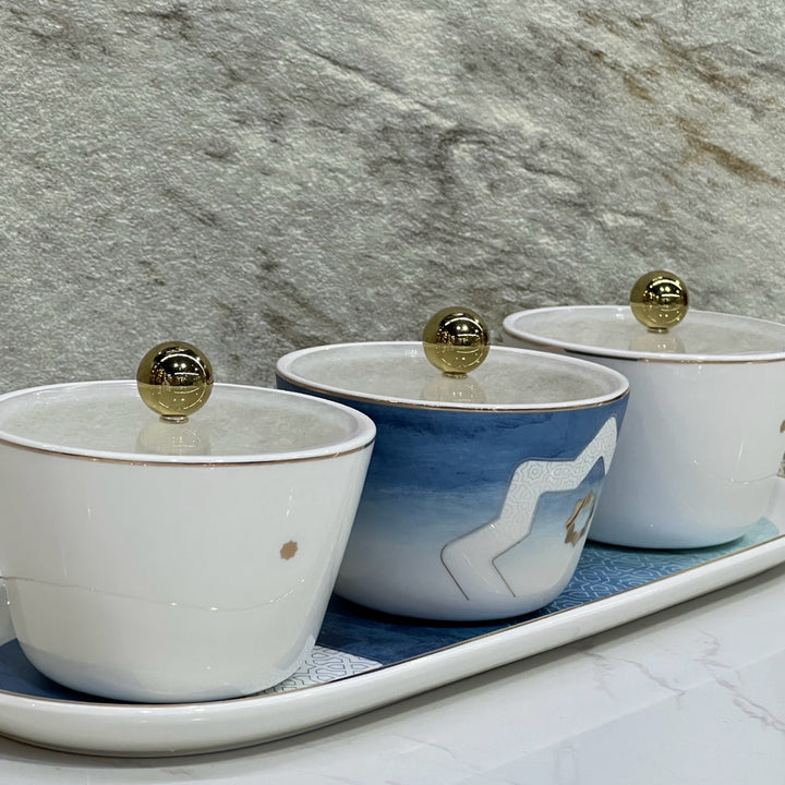 Sweet Bowl Set Mosaique Blue - Premium Sweet bowls from Alam Al Awane - Just AED84! Shop now at alamalawane