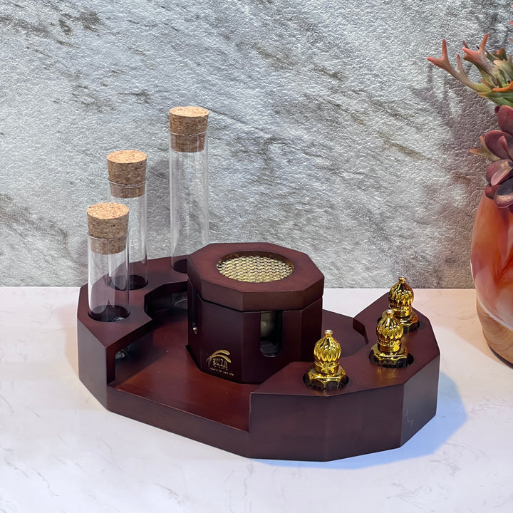 Wooden Incense Burner set - Premium Incense from Alam Al Awane - Just AED210! Shop now at alamalawane