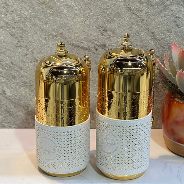 2 Pieces Of Thermos With Leather - Premium Flasks from Alam Al Awane - Just AED275! Shop now at alamalawane