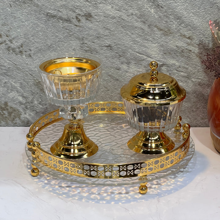 Glass Incense Burner Set - Premium Incense from Alam Al Awane - Just AED189! Shop now at alamalawane