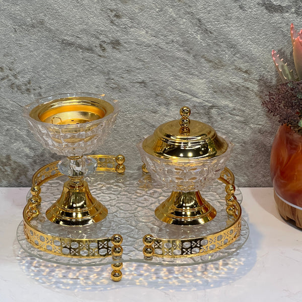 Glass Incense Burner Set - Premium Incense from Alam Al Awane - Just AED189! Shop now at alamalawane