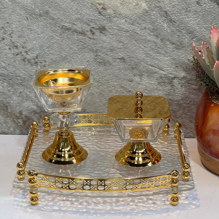 Glass Incense Burner Set - Premium Incense from Alam Al Awane - Just AED189! Shop now at alamalawane