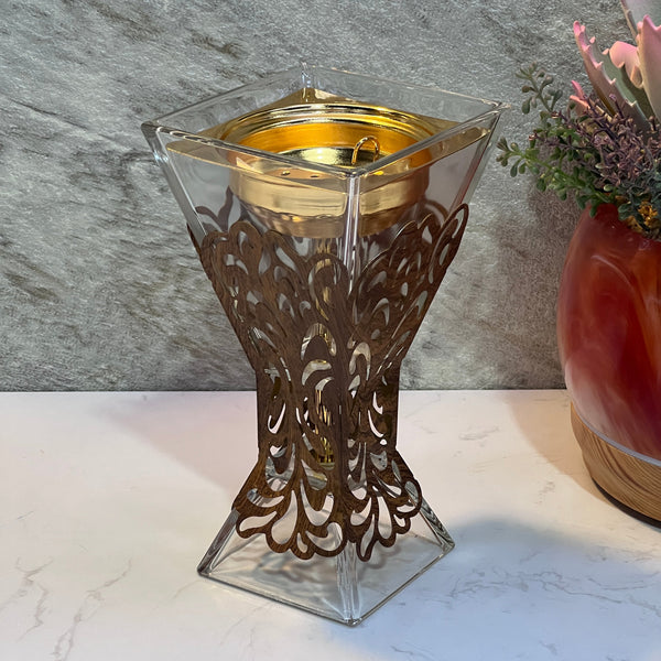 Glass Incense Burner 21cm - Premium Incense from Alam Al Awane - Just AED95! Shop now at alamalawane