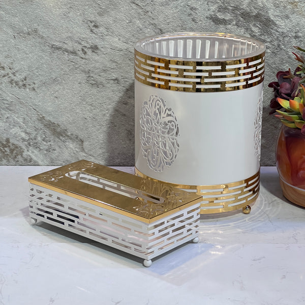 Trash Can & Tissue Box - Premium Trash Cans & Wastebaskets from Alam Al Awane - Just AED158! Shop now at alamalawane