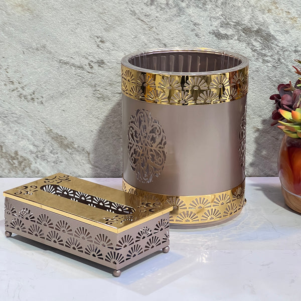 Trash Can & Tissue Box - Premium Trash Cans & Wastebaskets from Alam Al Awane - Just AED158! Shop now at alamalawane