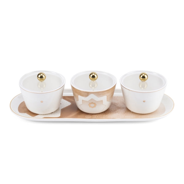 Sweet Bowl Set Mosaique Beige - Premium Sweet bowls from Alam Al Awane - Just AED84! Shop now at alamalawane