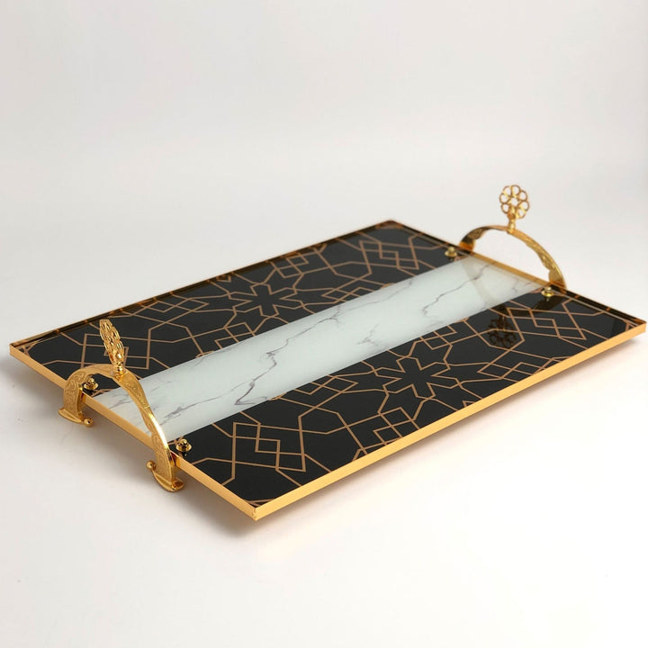 Get trendy with Glass Serving Tray - Serving Trays available at alamalawane. Grab yours for AED189.00 today!