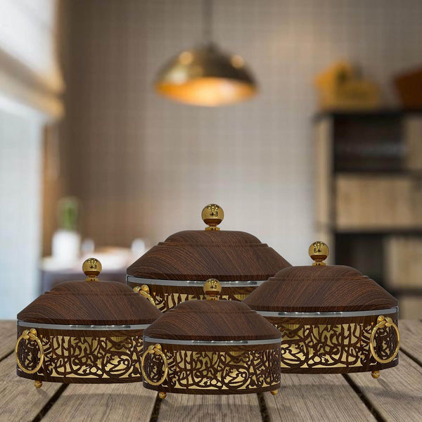 Set Of 4pcs Hotpot Wooden Color - Premium hotpot from Alam Al Awane - Just AED770.00! Shop now at alamalawane