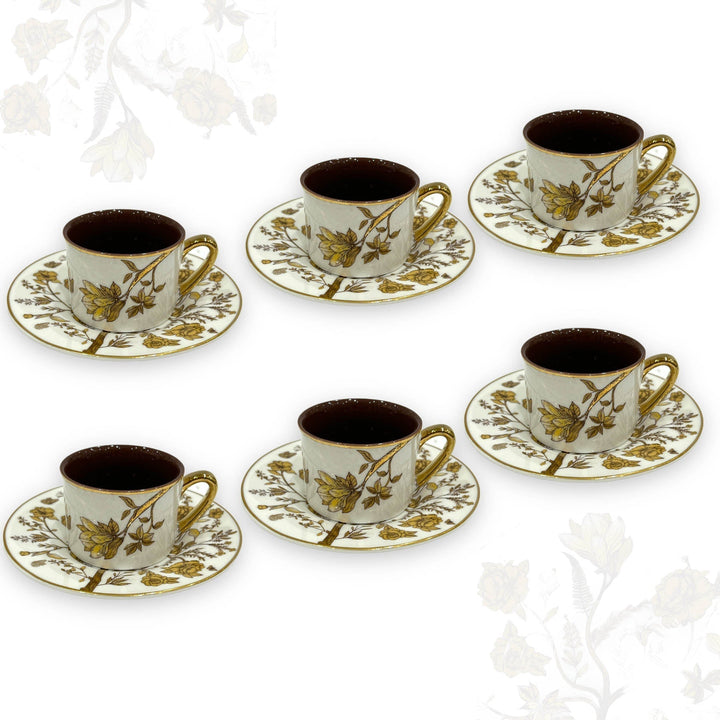 Milk & Tea Cups Flower Al Habbai - Premium Coffee & Tea Cups from Alam Al Awane - Just AED85! Shop now at alamalawane