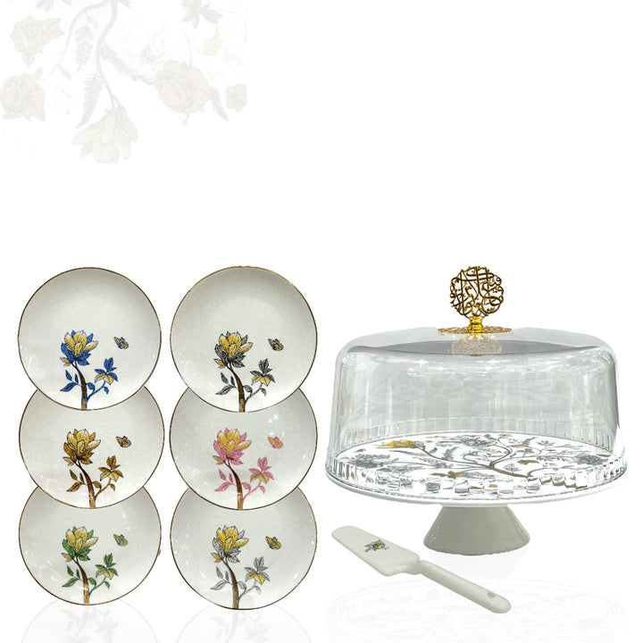 Cake Stand Flower Al Habbai - Premium Cake Servers from Alam Al Awane - Just AED190.00! Shop now at alamalawane