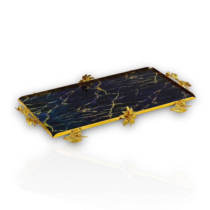 Glass Serving Tray - Premium Serving Trays from Alam Al Awane - Just AED125! Shop now at alamalawane