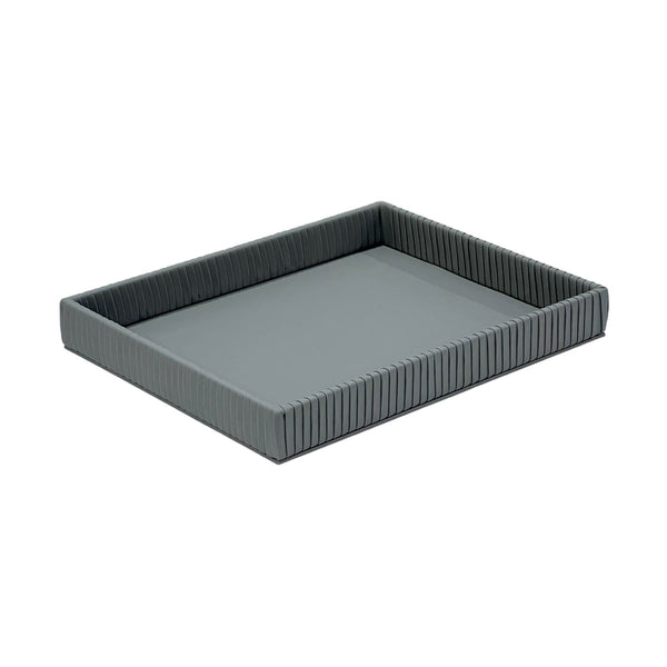 Leather Serving Tray Gray Colo Medium Size - Premium Serving Trays from Alam Al Awane - Just AED240! Shop now at alamalawane