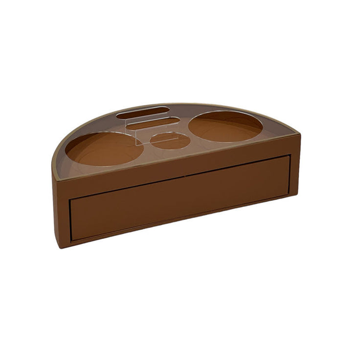 Leather Serving Box Brown Color Big Size - Premium Serving Trays from Alam Al Awane - Just AED369.00! Shop now at alamalawane