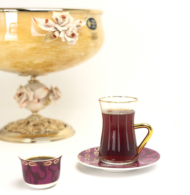 Cups set for tea and coffee Pink - Premium Cups set for tea and coffee from Alam Al Awane - Just AED99.00! Shop now at alamalawane