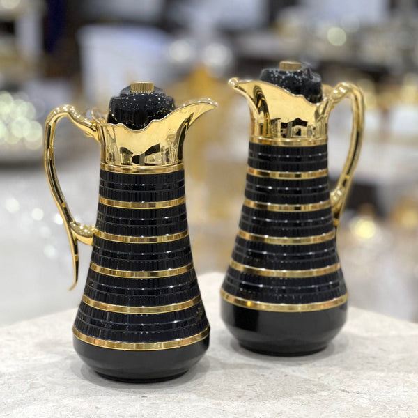 2 Pieces Of Black Thermos - Premium Flasks from Alam Al Awane - Just AED189! Shop now at alamalawane