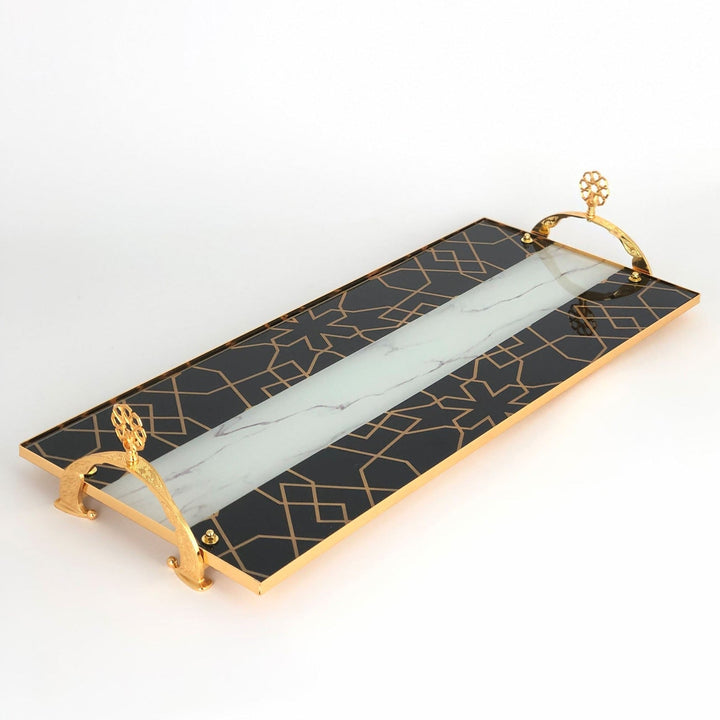 Get trendy with Glass Serving Tray - Serving Trays available at alamalawane. Grab yours for AED189.00 today!