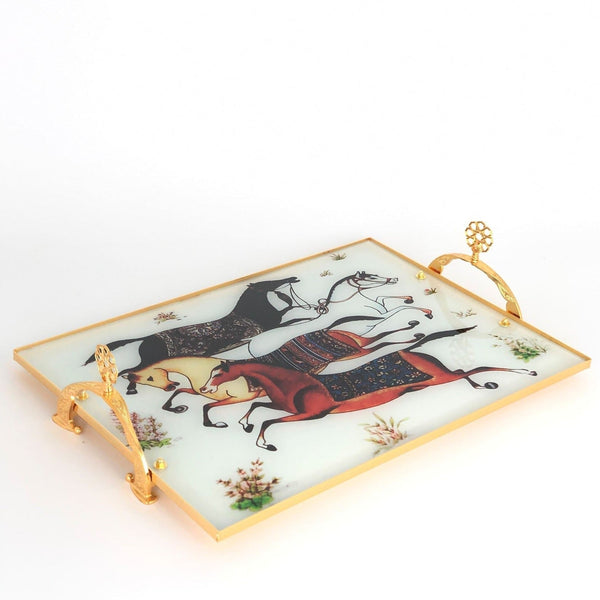 Get trendy with Glass Serving Tray - Serving Trays available at alamalawane. Grab yours for AED189.00 today!